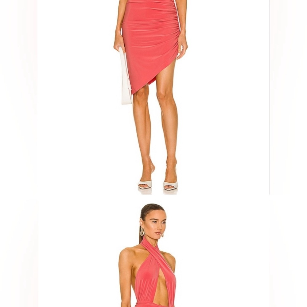 Norma Kamali Pink Backless Dress